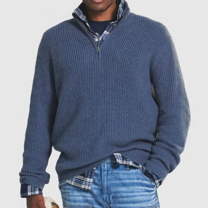 Zinc I Knitted Sweater With Zipper For Men