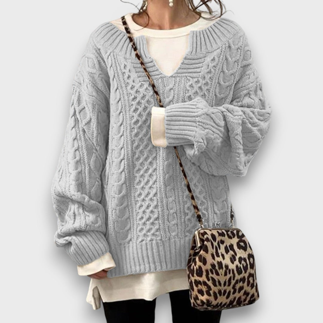 Marielle – Knit Sweater with V-Neck