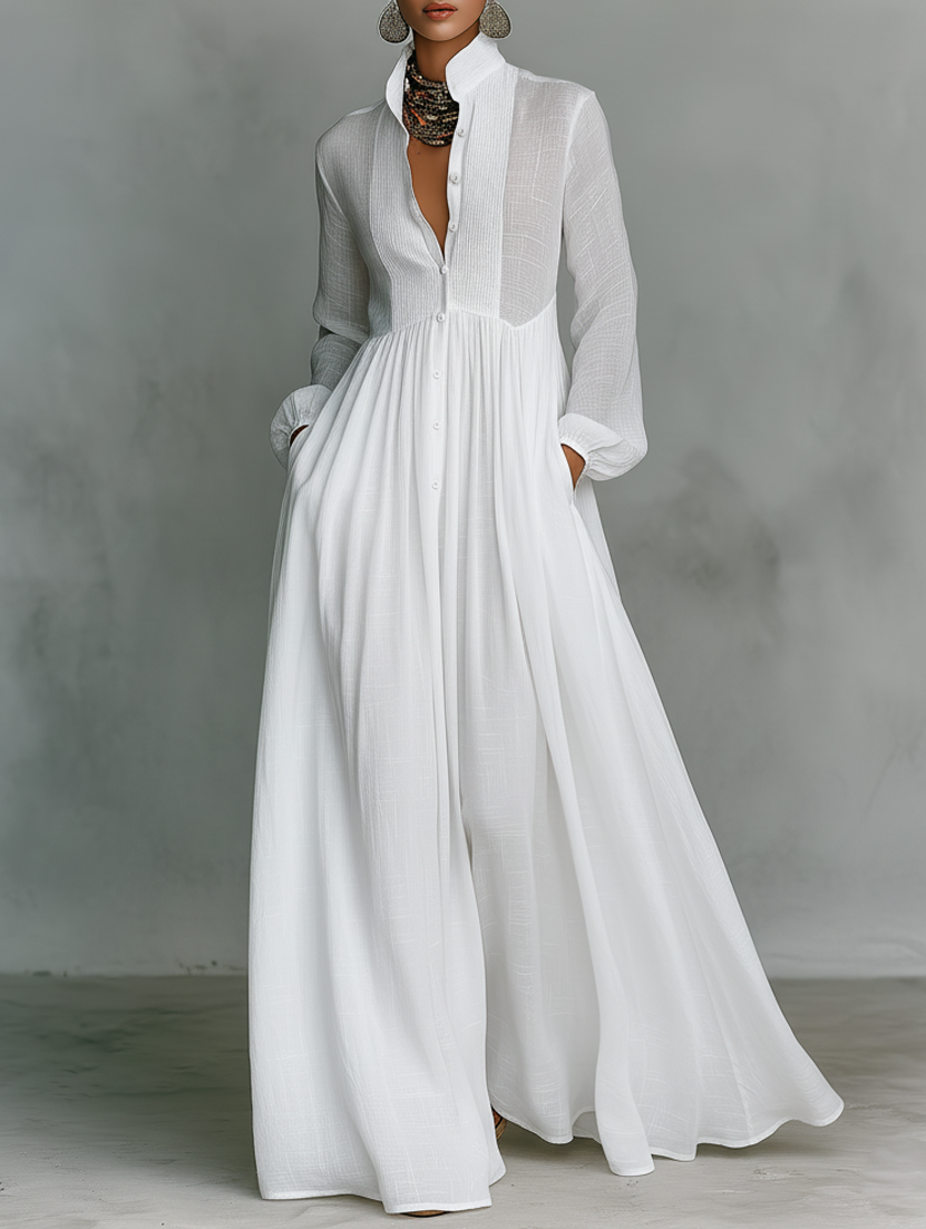 Veronica | Maxi Minimalist in Cotton and Linen