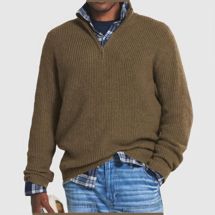 Zinc I Knitted Sweater With Zipper For Men