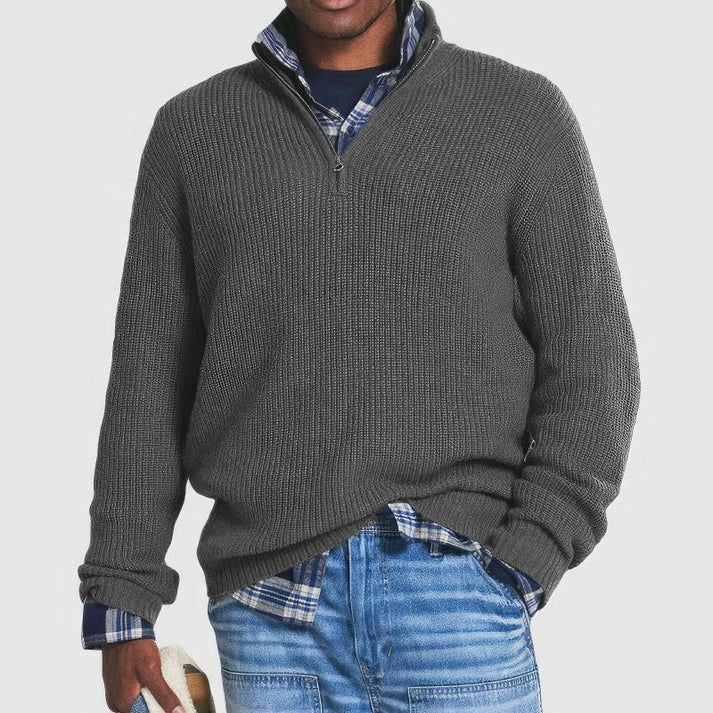 Zinc I Knitted Sweater With Zipper For Men