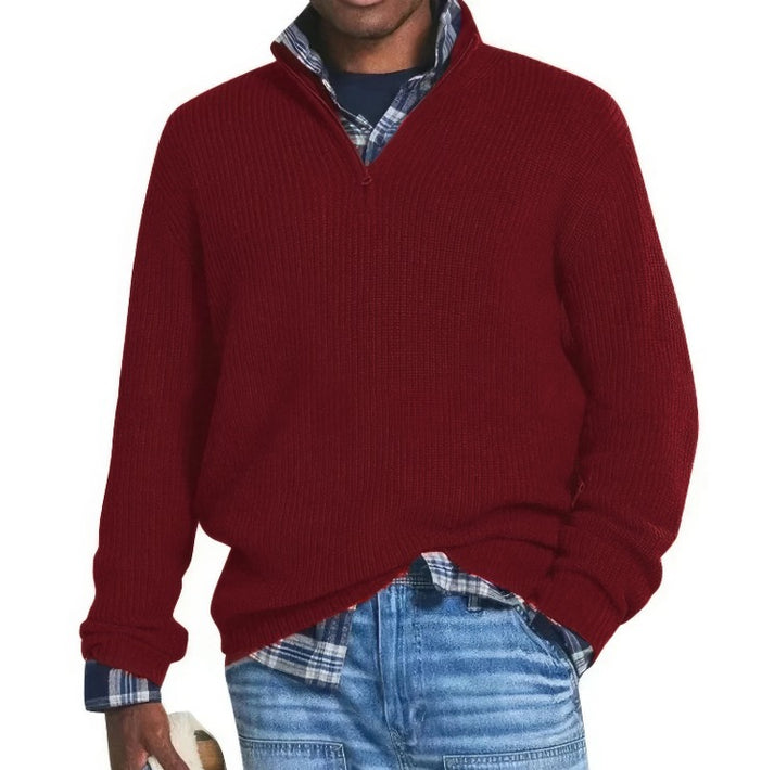 Zinc I Knitted Sweater With Zipper For Men