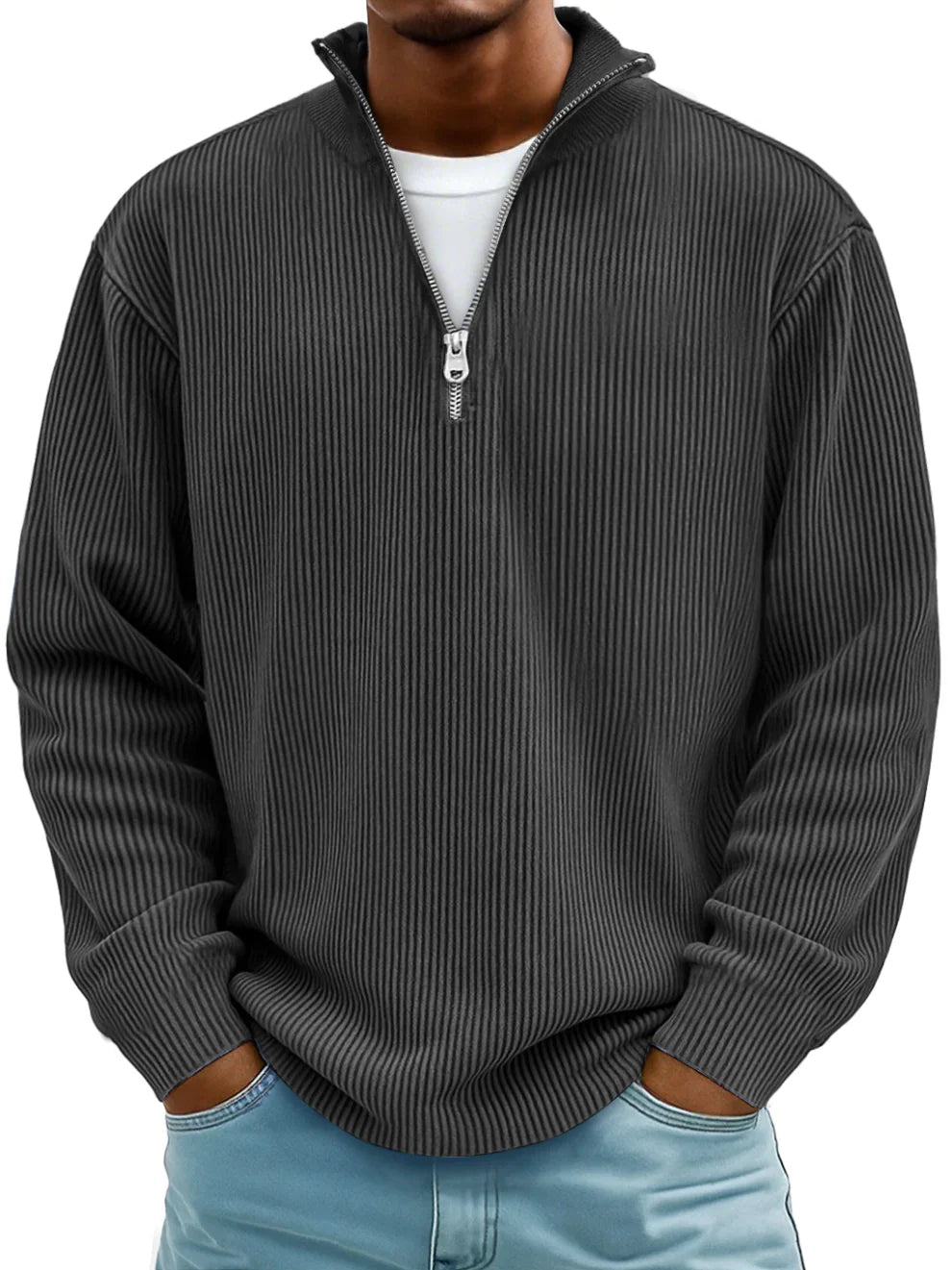 Calix | Curduroy Zip Up Sweater