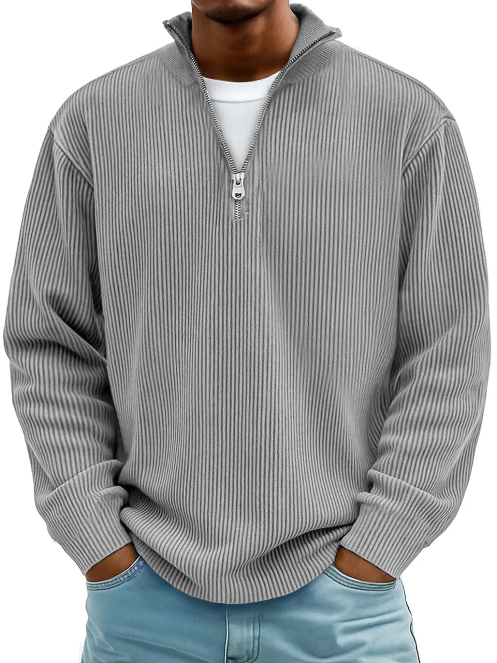 Calix | Curduroy Zip Up Sweater