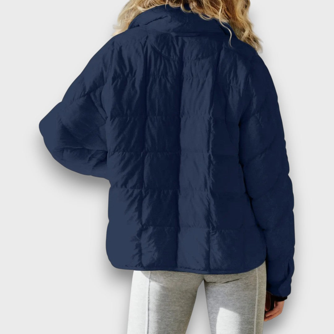 Rheia – Quilted stand collar jacket