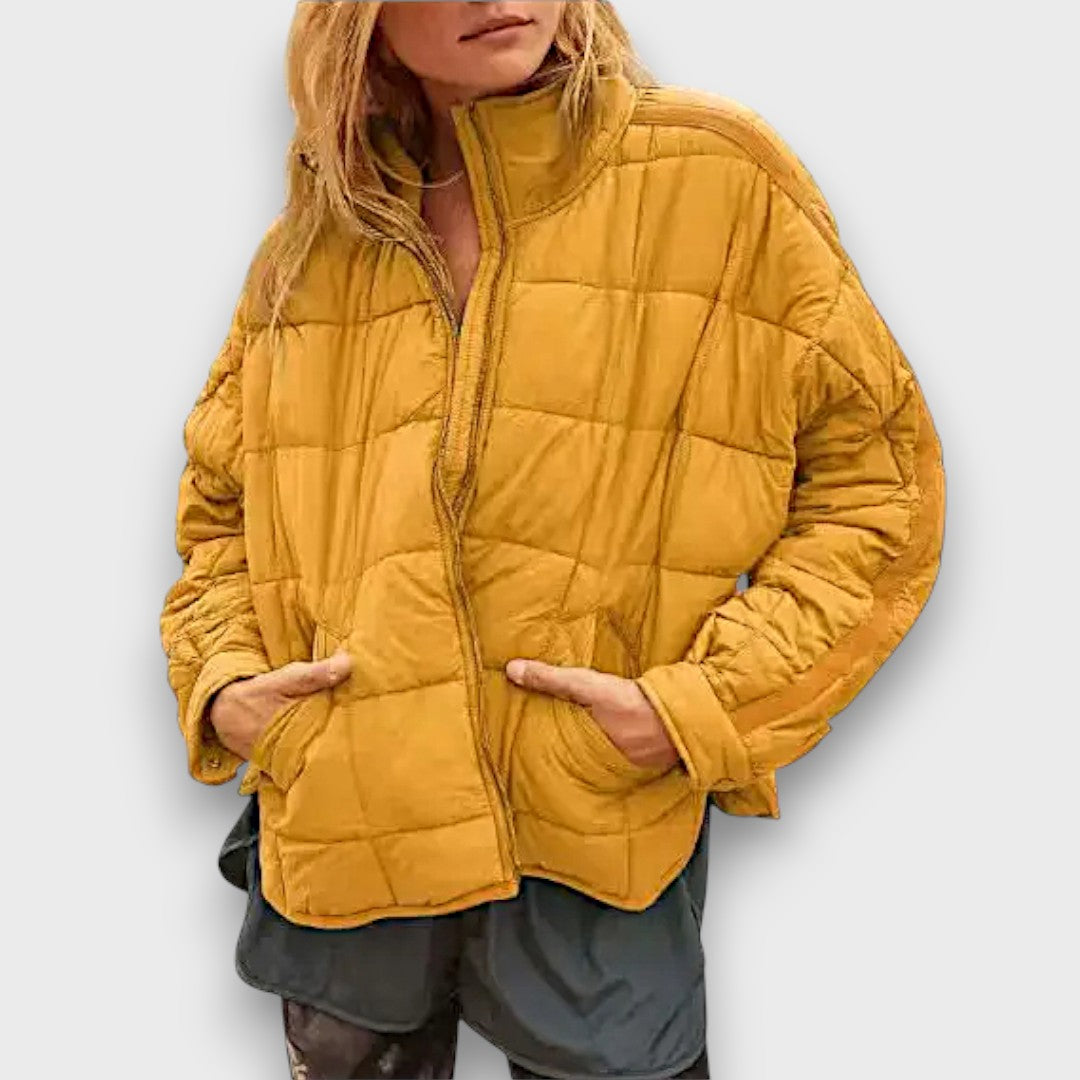 Rheia – Quilted stand collar jacket