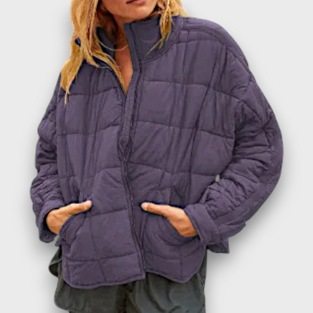 Rheia – Quilted stand collar jacket