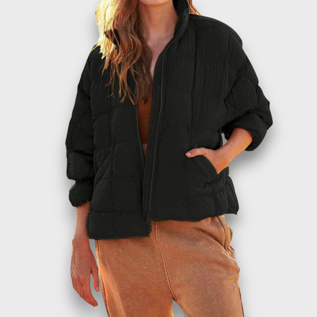 Rheia – Quilted stand collar jacket