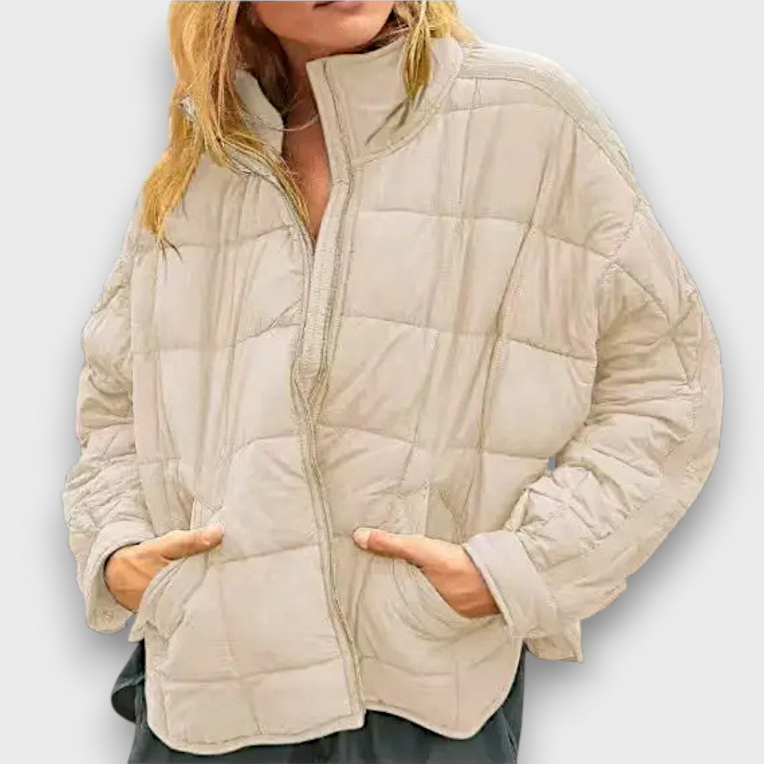 Rheia – Quilted stand collar jacket