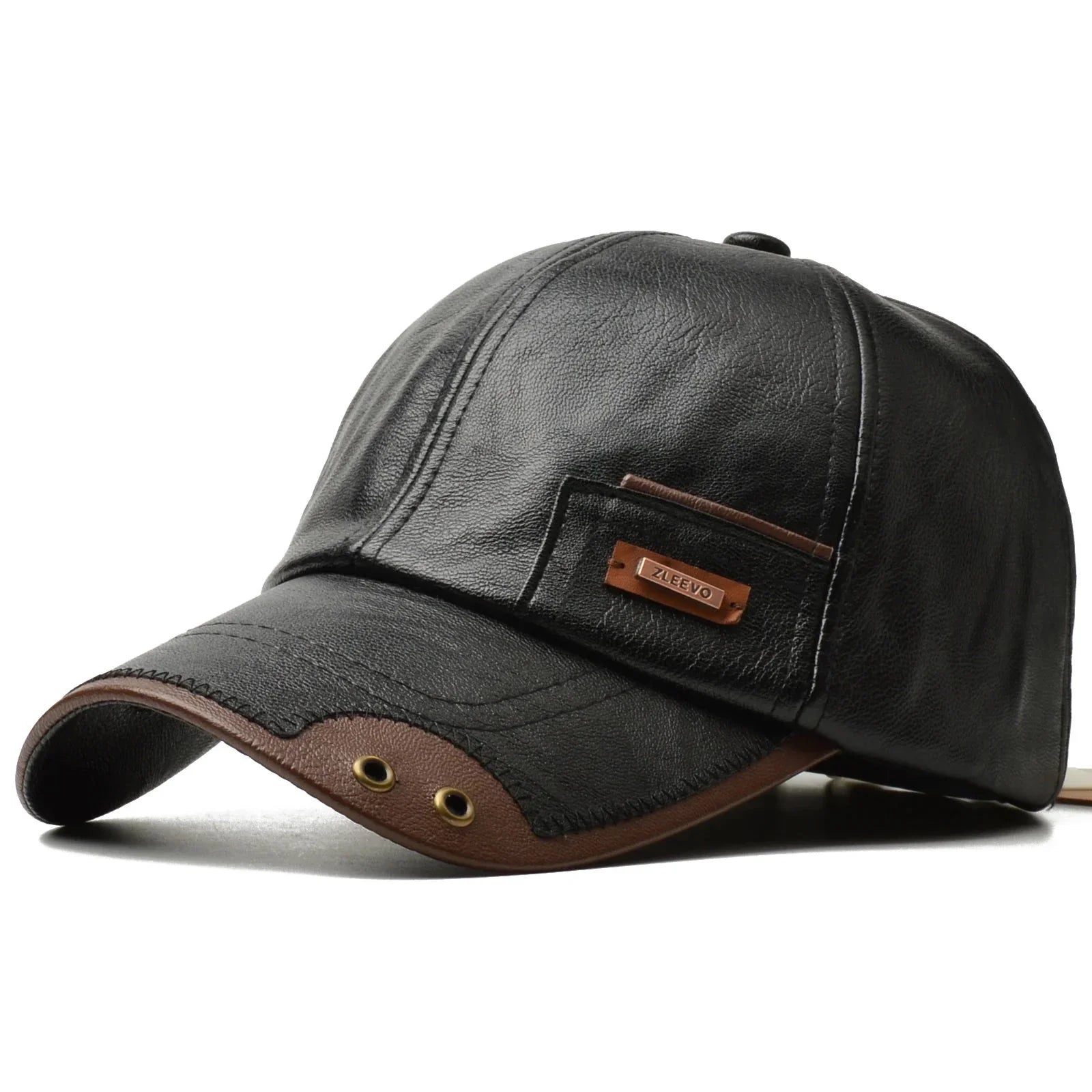 Premium Leather Six-Panel Cap