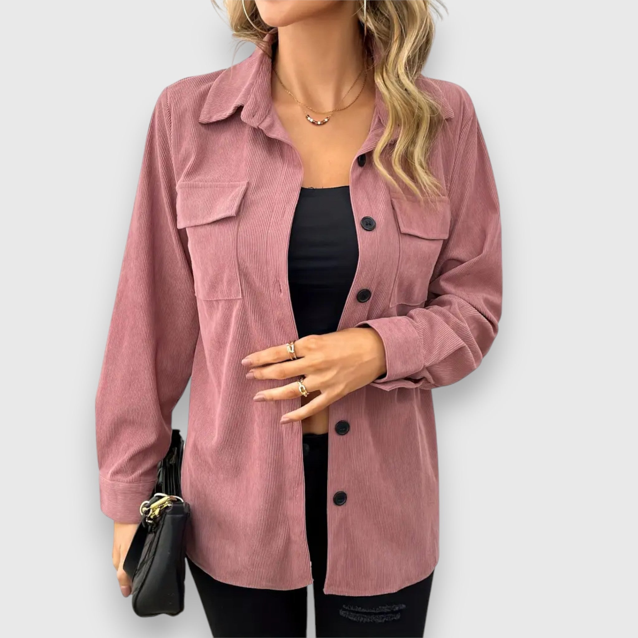 Solsna – Shirt Jacket in Cord Look