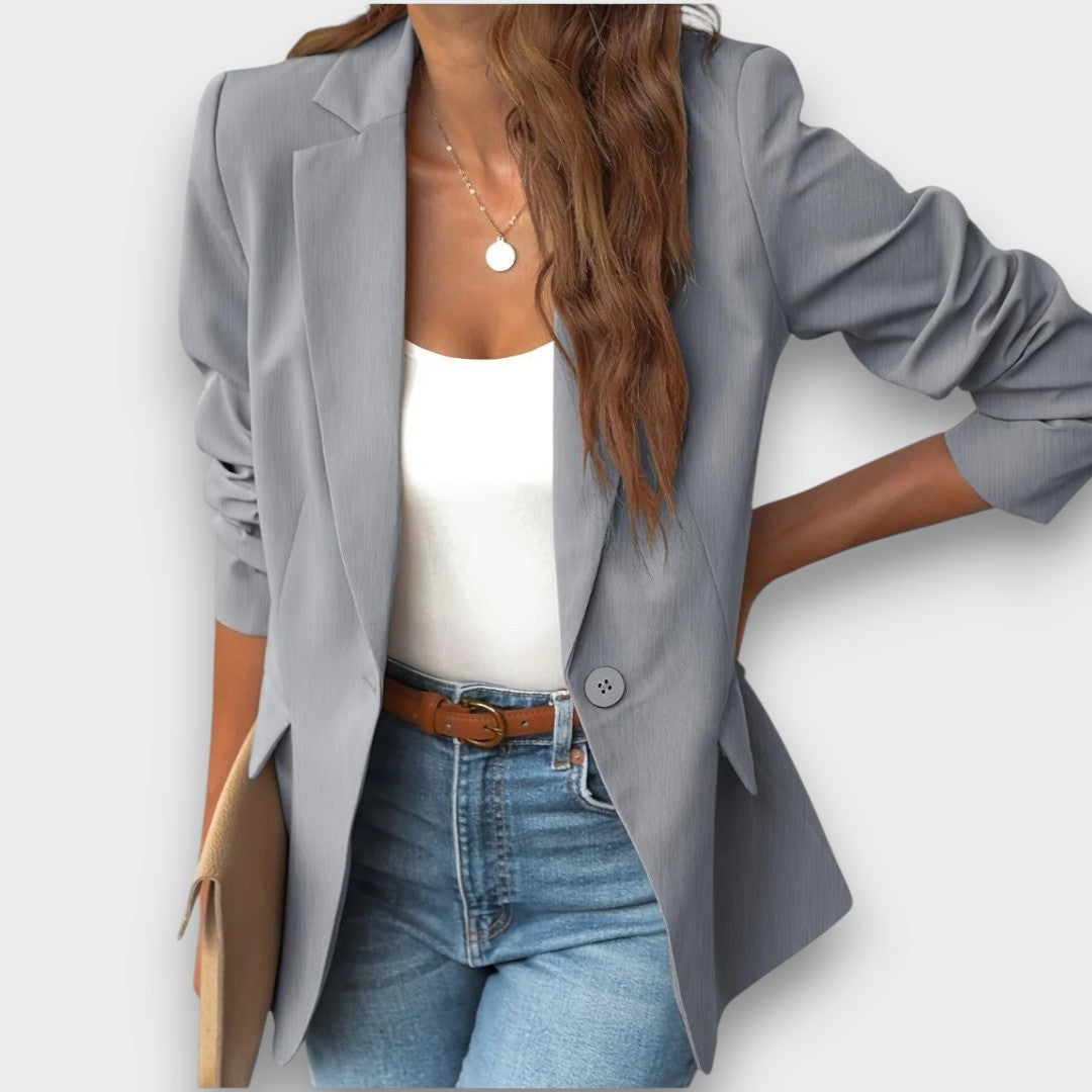 Jaryna – Elegant lapel blazer with pockets