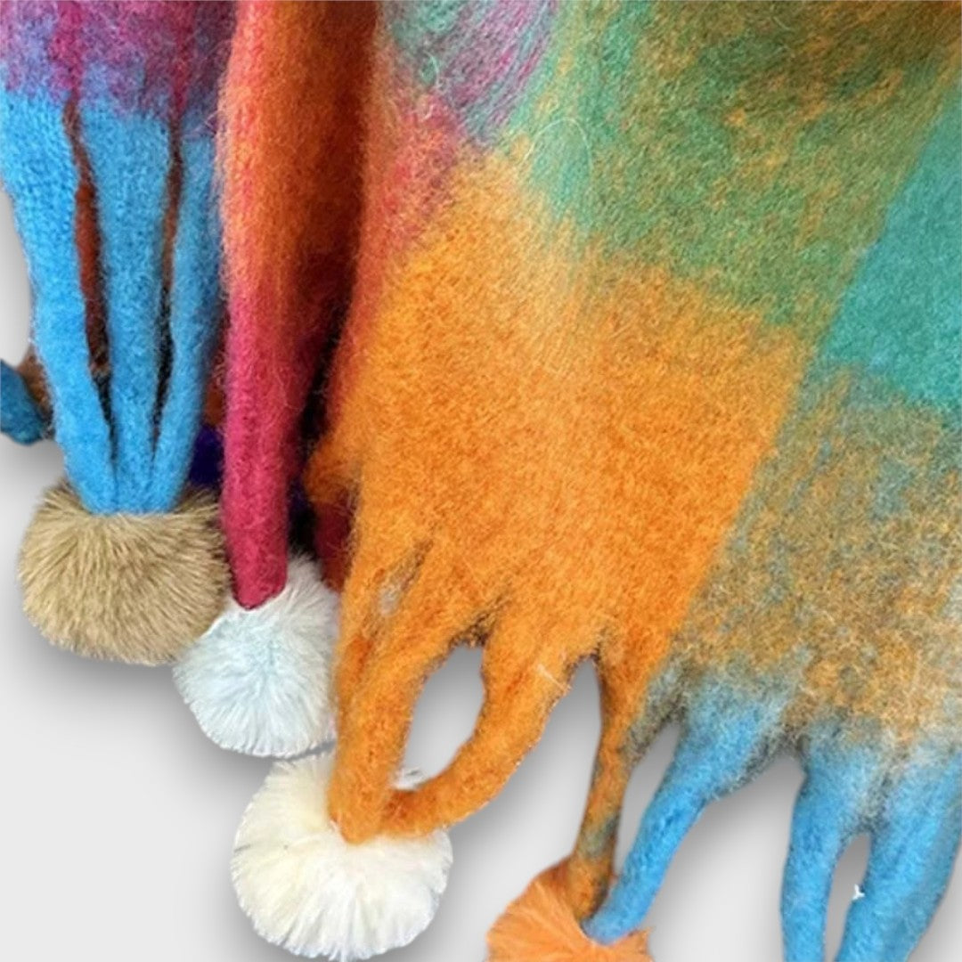 Renette – Cozy Multicolor Plaid Winter Scarf