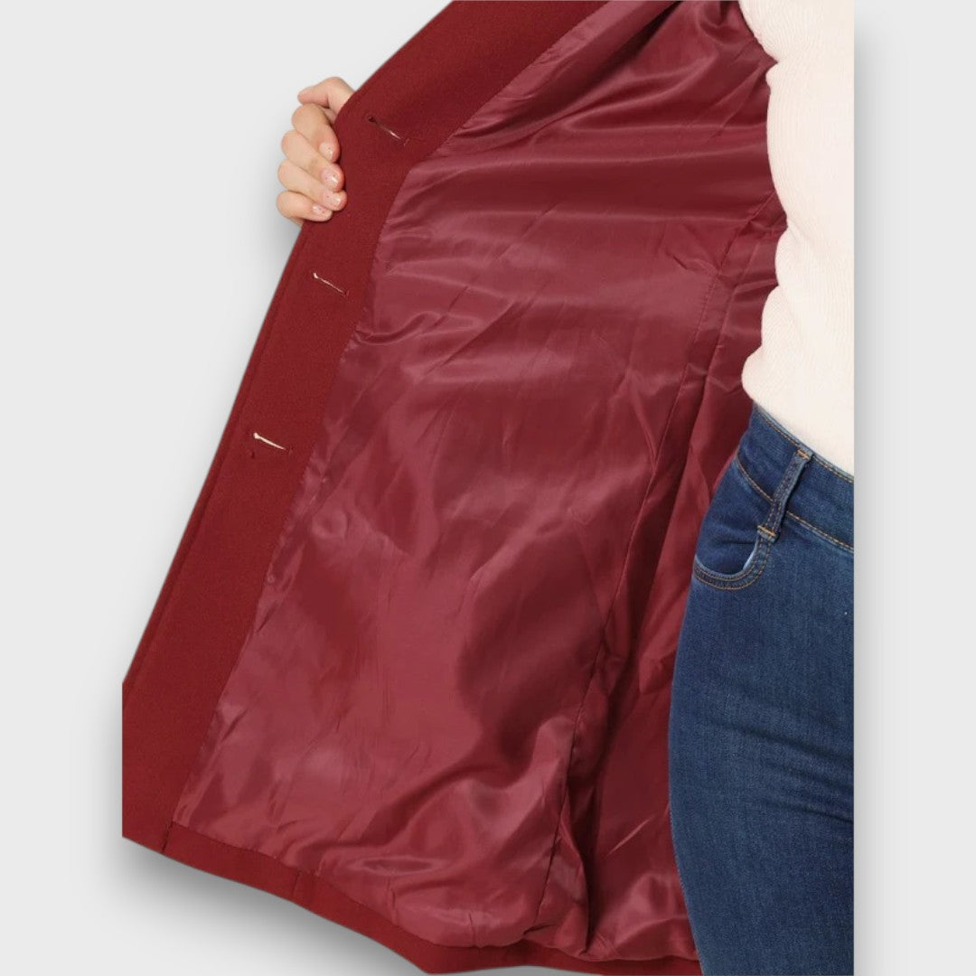 Sylvienne – Single-Breasted Winter Trench Coat