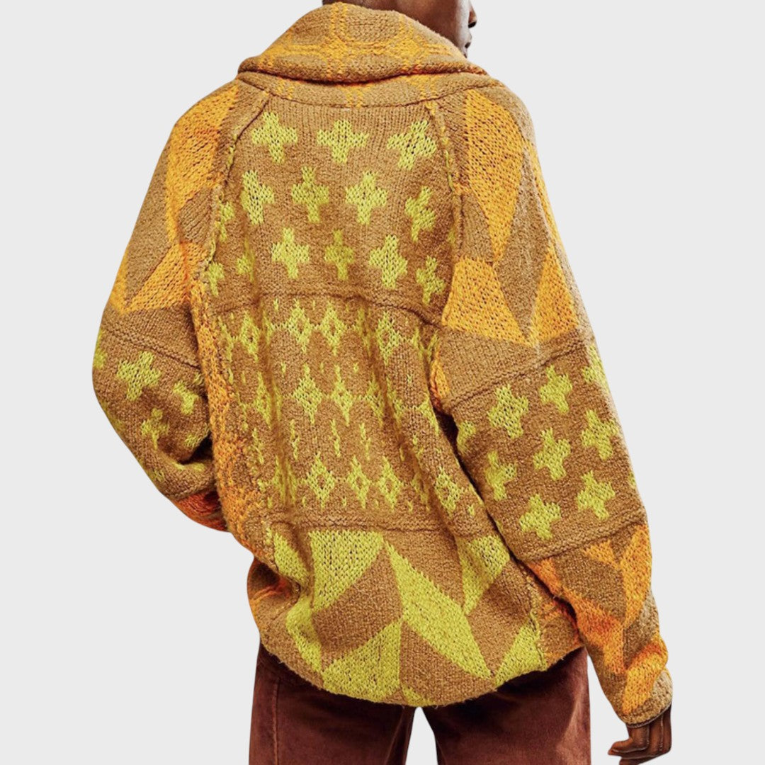 Parlina – Patterned Oversized Knit Jacket