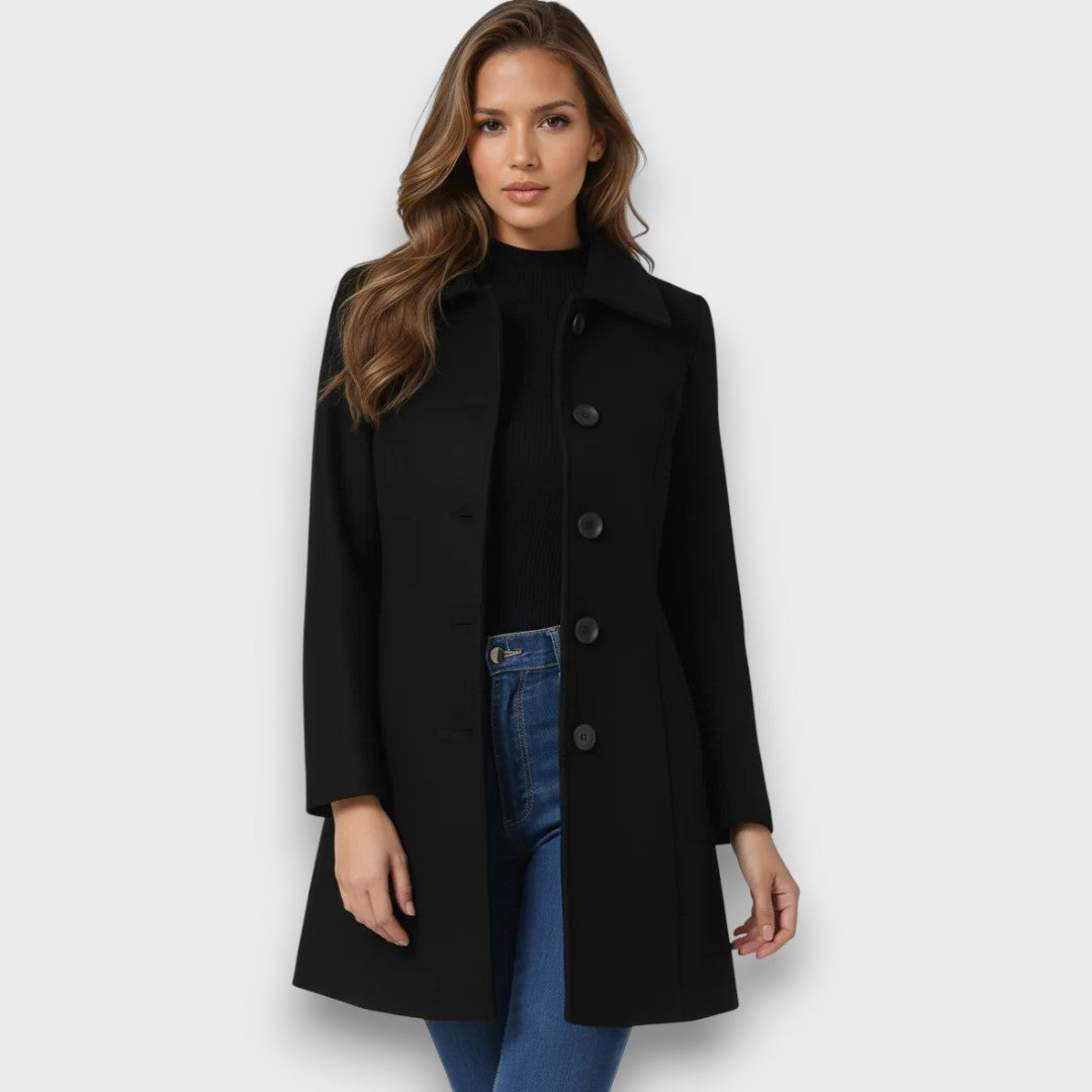 Sylvienne – Single-Breasted Winter Trench Coat