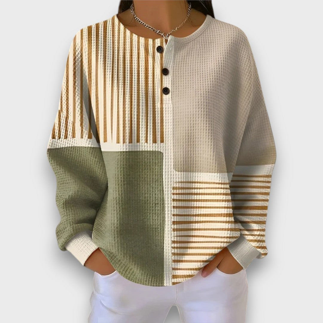 Lirene – Cozy Geometric Knit Top