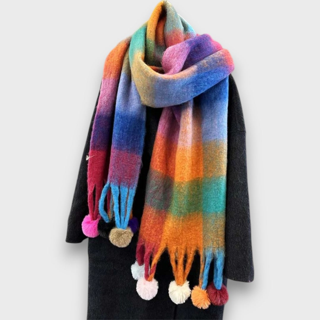 Renette – Cozy Multicolor Plaid Winter Scarf