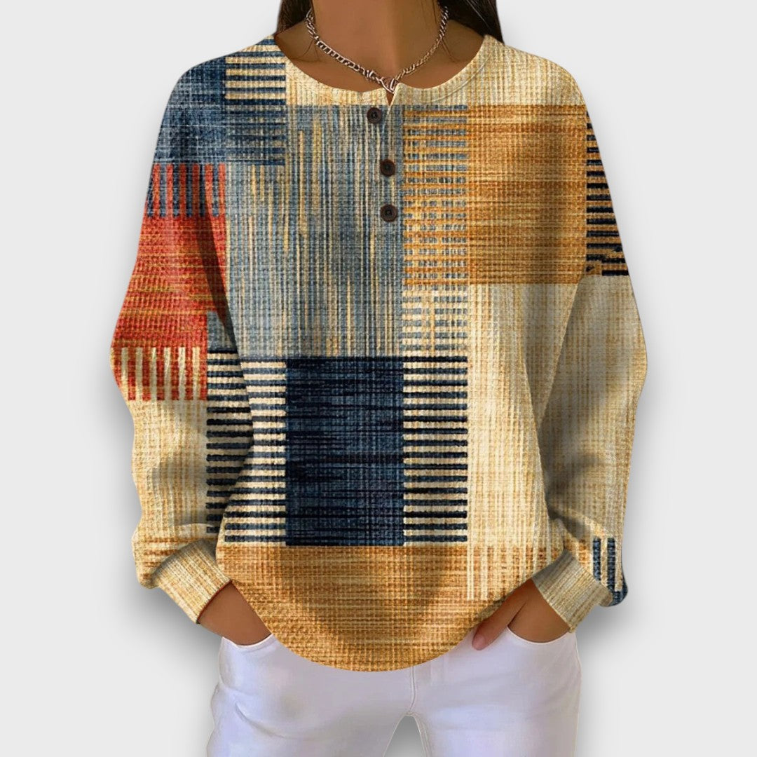 Lirene – Cozy Geometric Knit Top