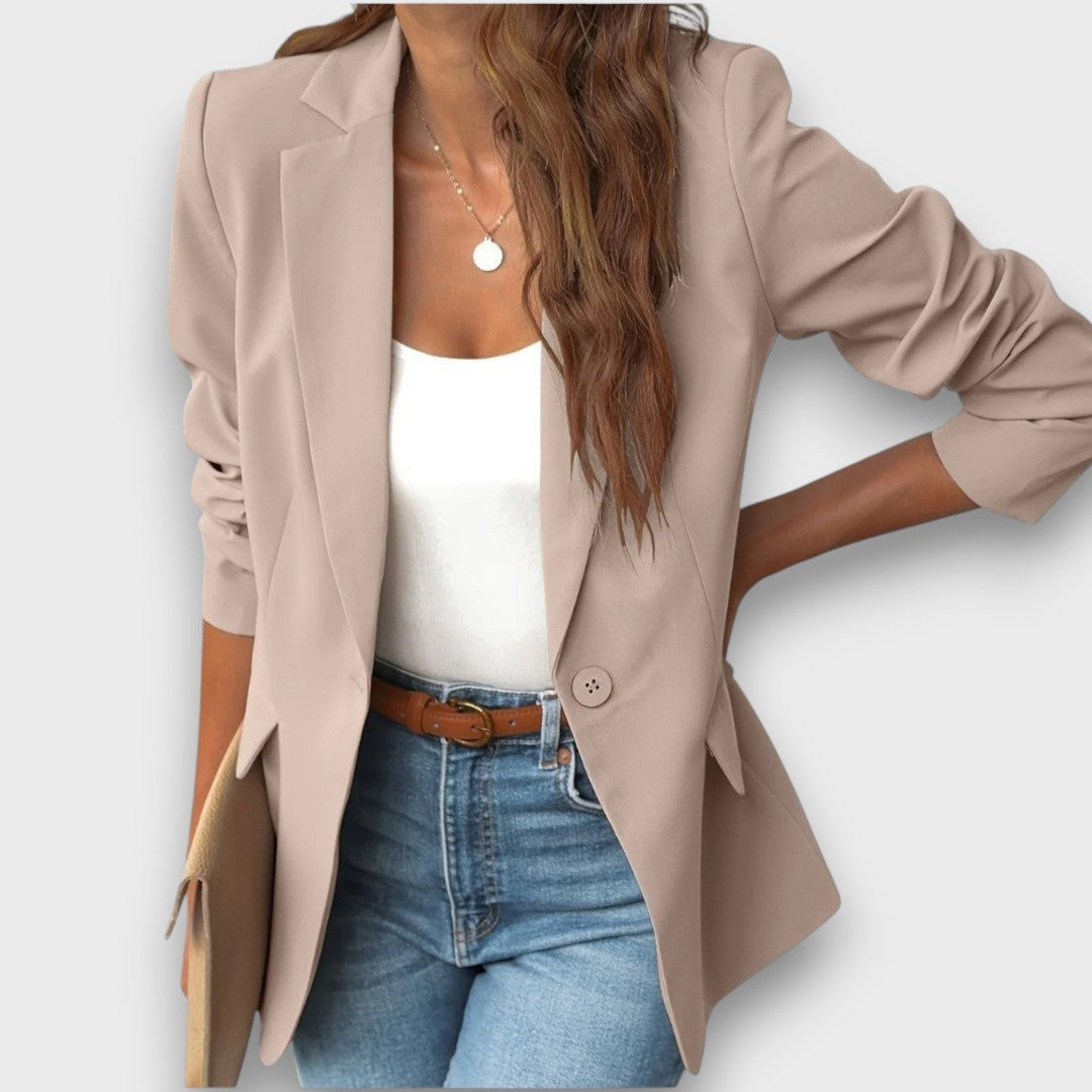 Jaryna – Elegant lapel blazer with pockets