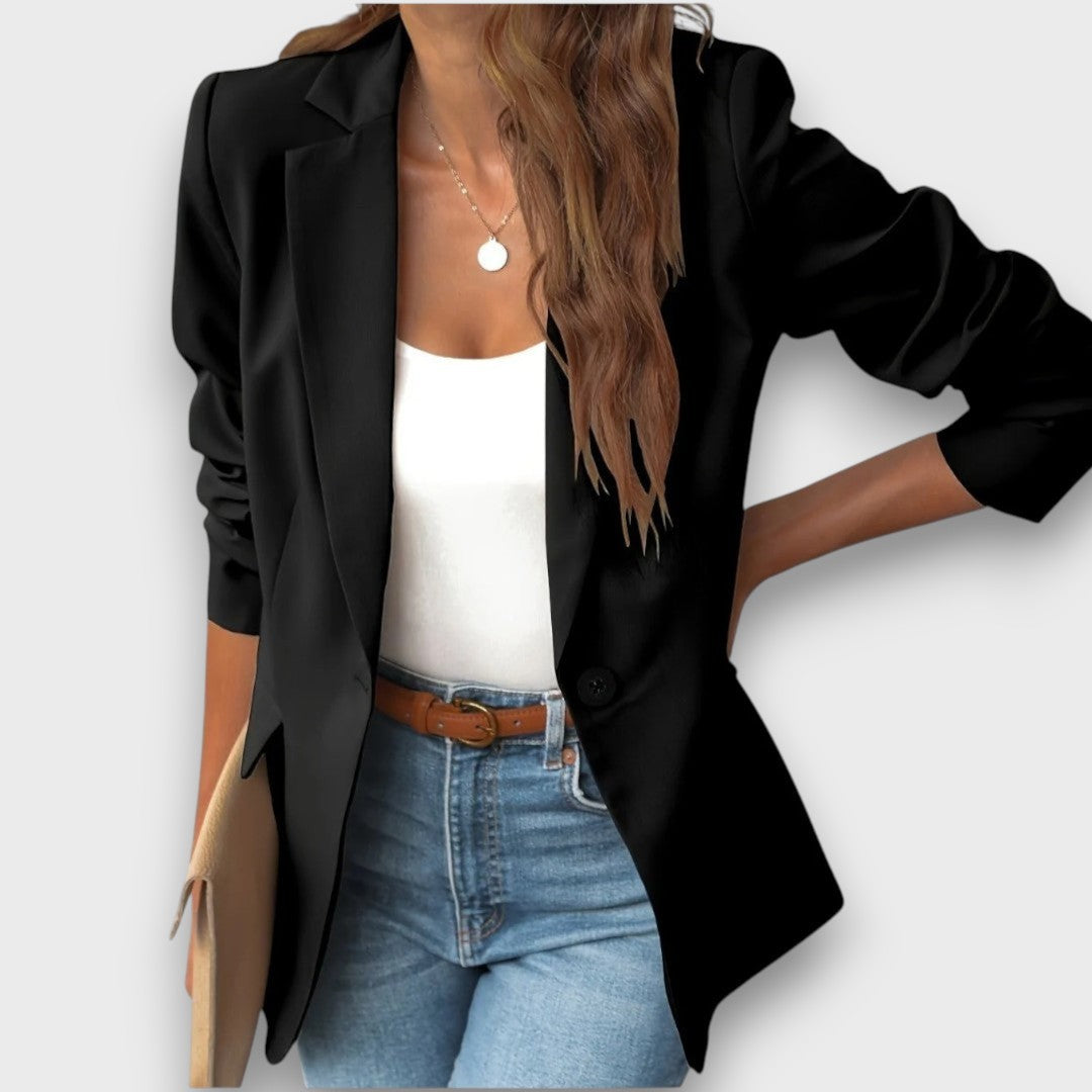 Jaryna – Elegant lapel blazer with pockets