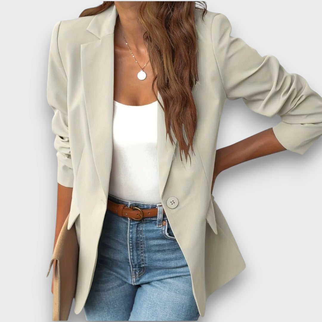 Jaryna – Elegant lapel blazer with pockets