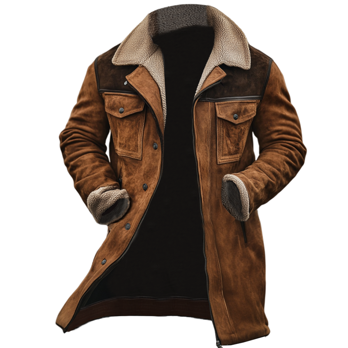 Colton | Western Shearling Long Coat