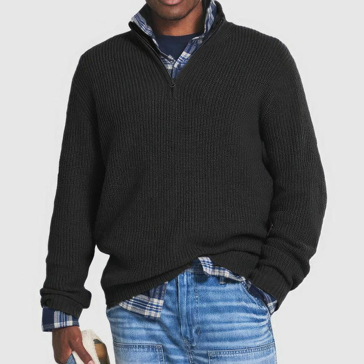 Zinc I Knitted Sweater With Zipper For Men