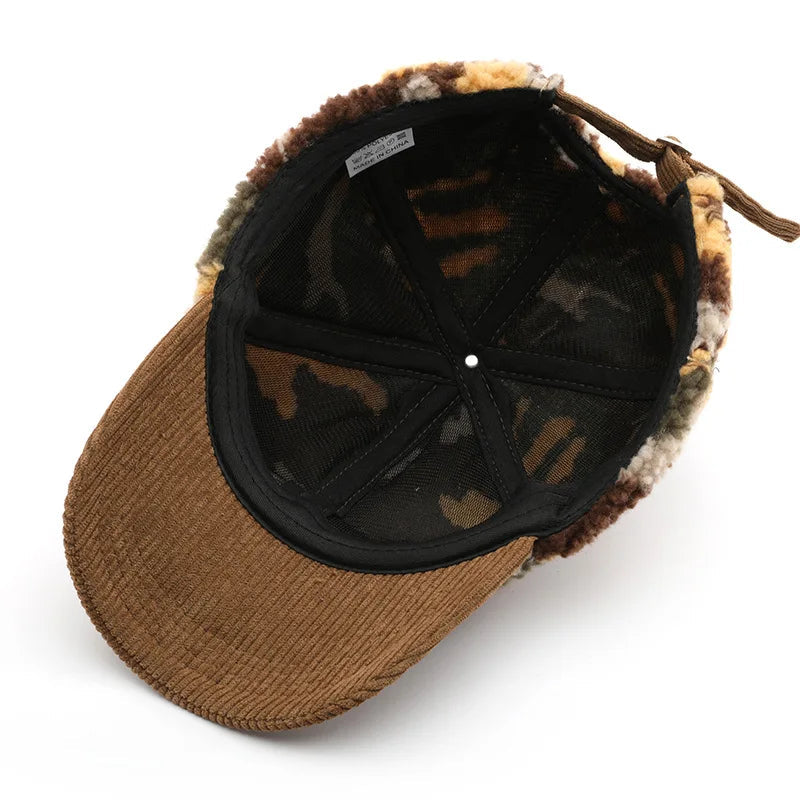 Sherpa-Fleece Camo Cap