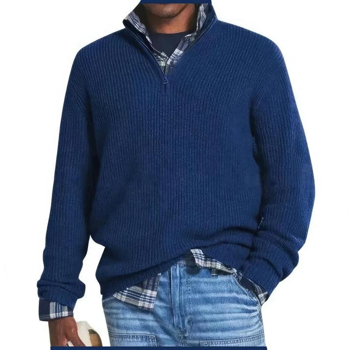 Zinc I Knitted Sweater With Zipper For Men