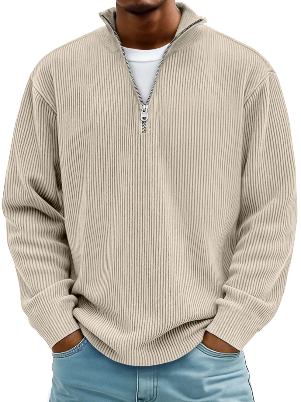 Calix | Curduroy Zip Up Sweater