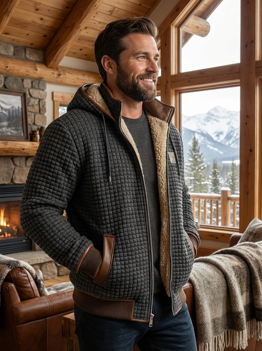 Jackson | Quilted Sherpa Lined Hoodie