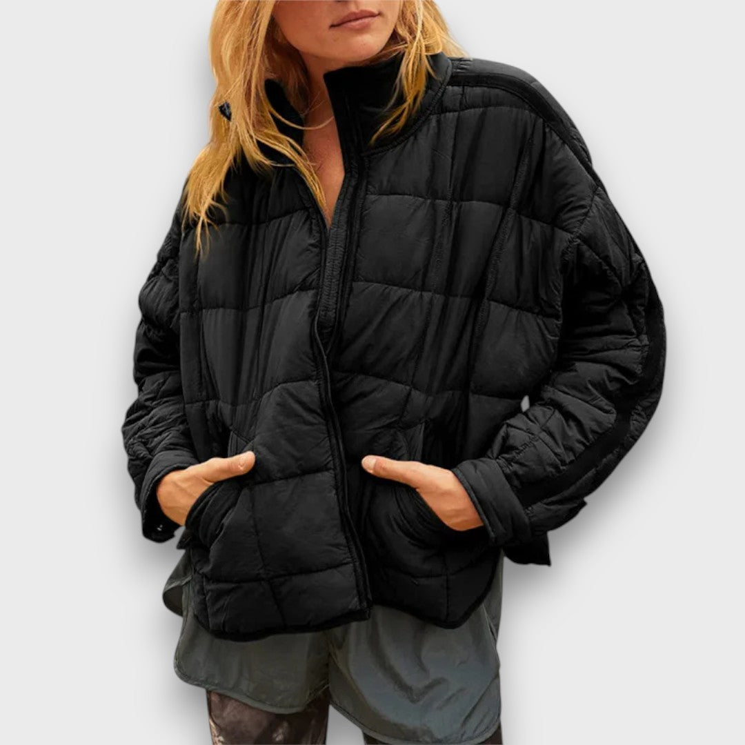 Rheia – Quilted stand collar jacket