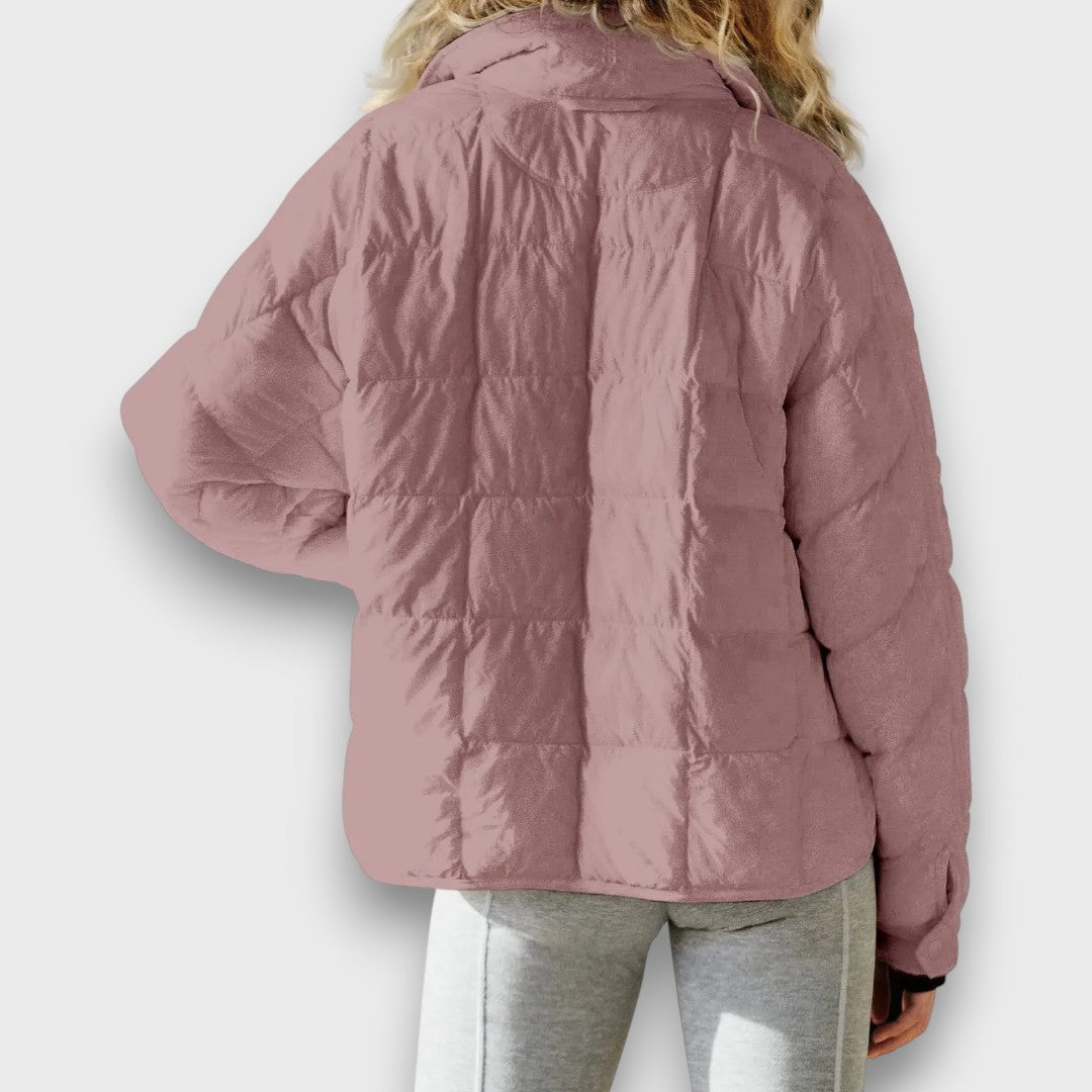 Rheia – Quilted stand collar jacket