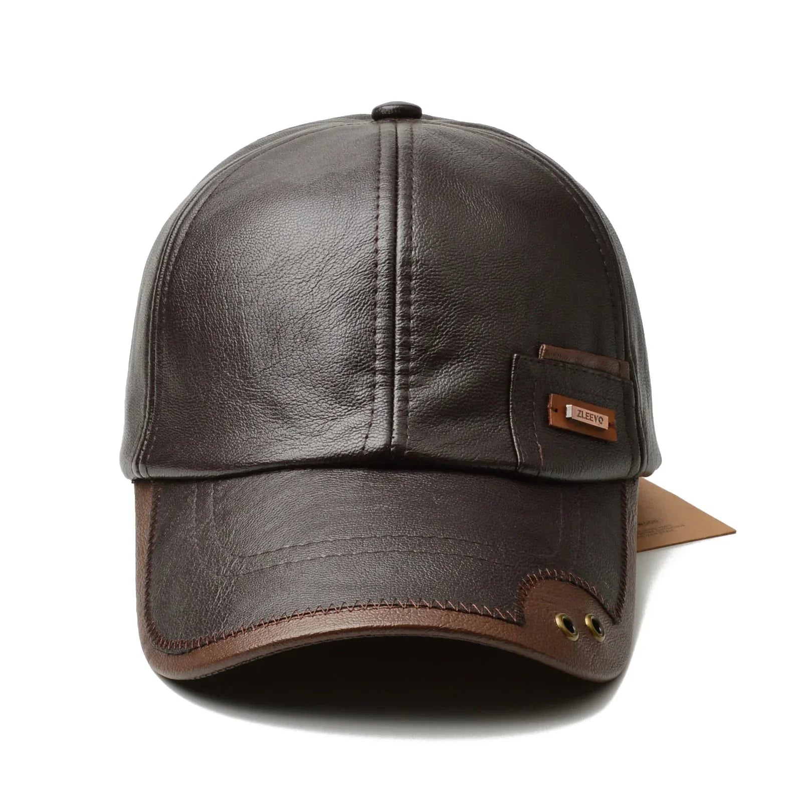 Premium Leather Six-Panel Cap
