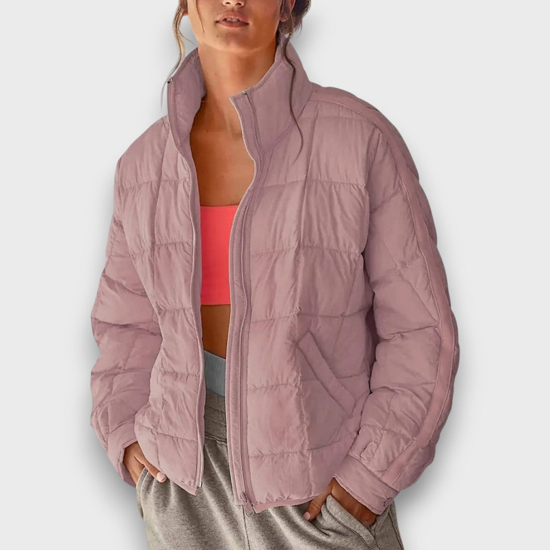 Rheia – Quilted stand collar jacket