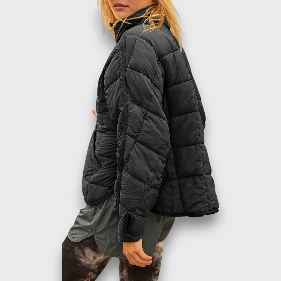 Rheia – Quilted stand collar jacket