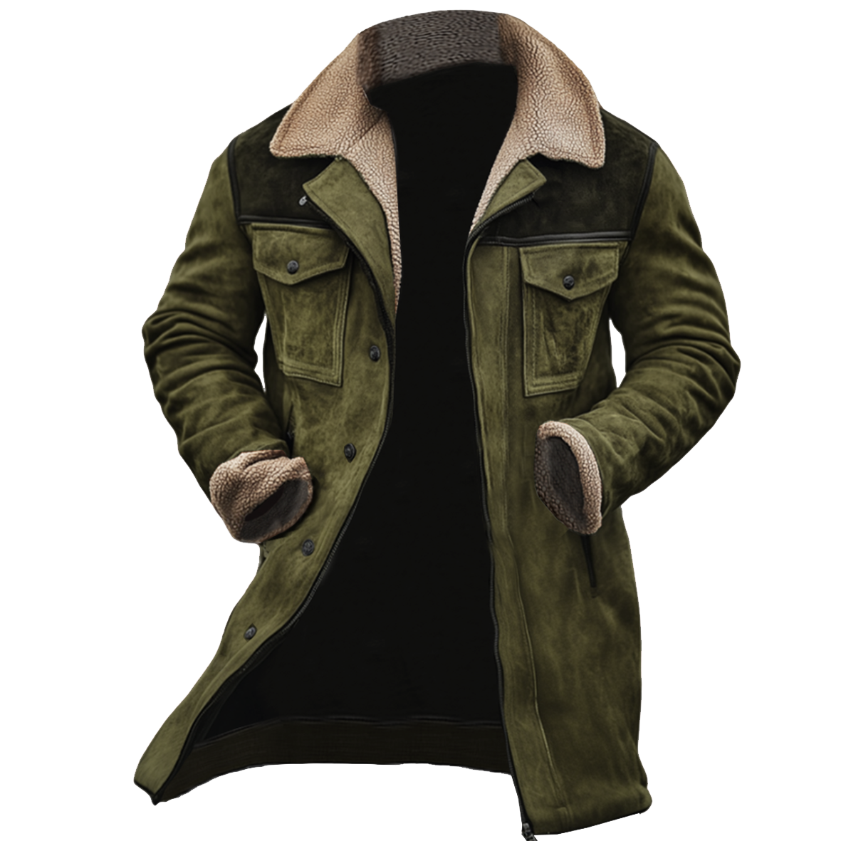 Colton | Western Shearling Long Coat
