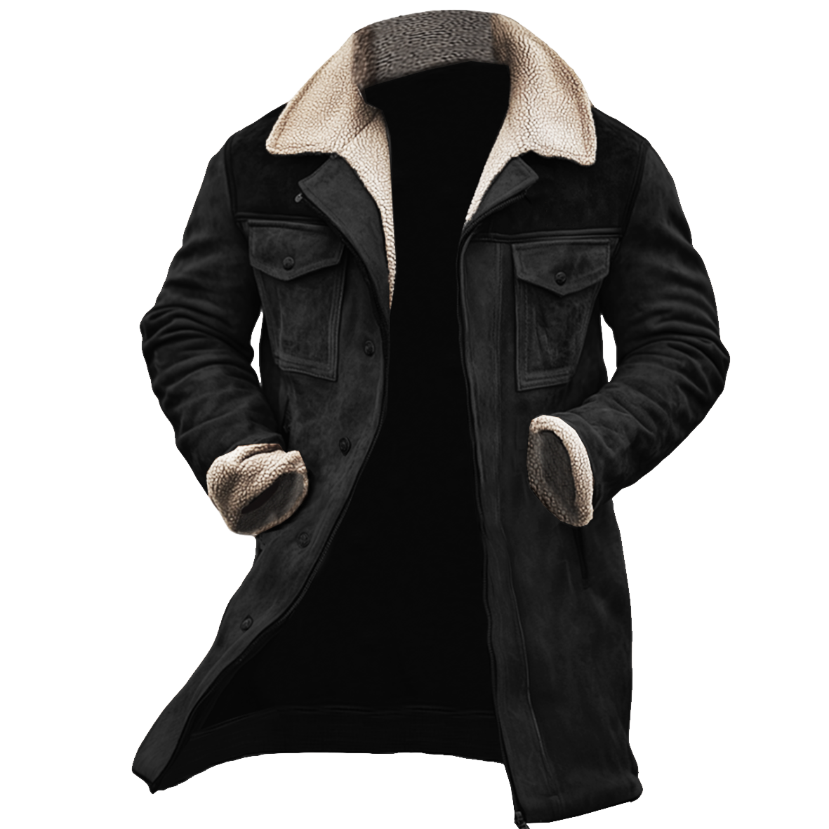 Colton | Western Shearling Long Coat