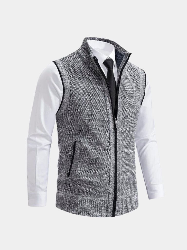 James | Stylish Knit Vest with Zipper