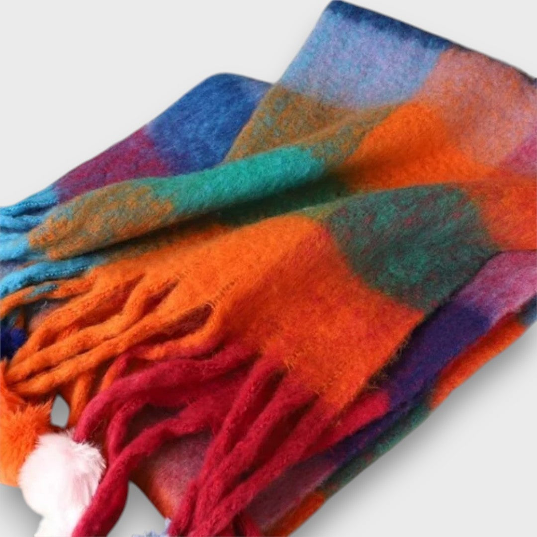 Renette – Cozy Multicolor Plaid Winter Scarf