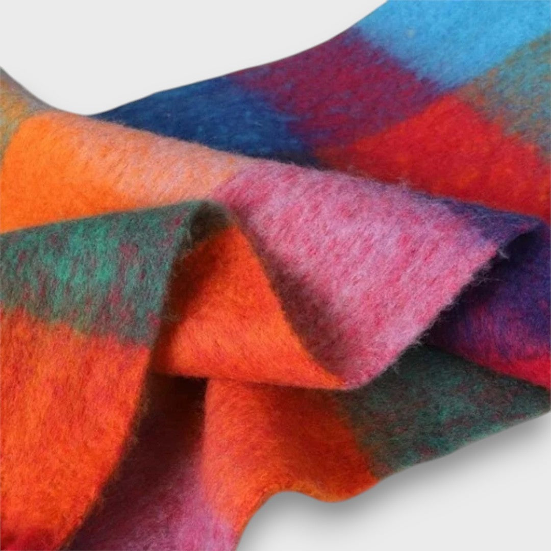 Renette – Cozy Multicolor Plaid Winter Scarf
