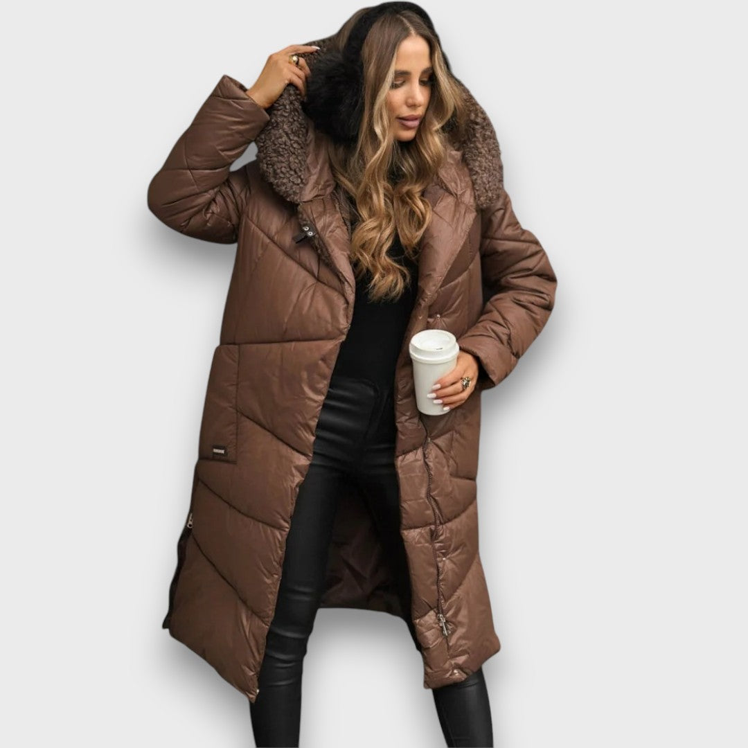 Evalyn – Quilted Hooded Winter Coat
