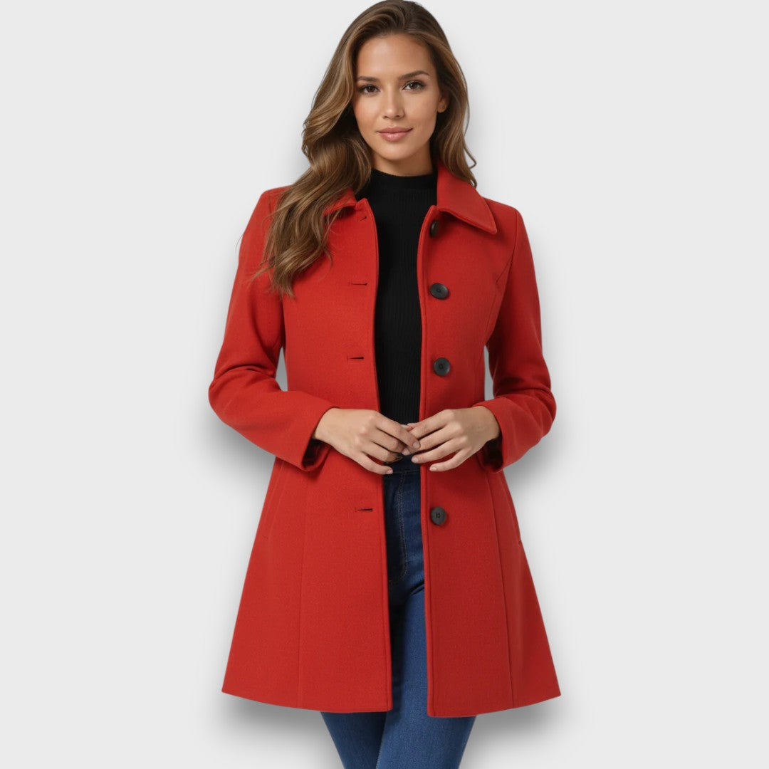 Sylvienne – Single-Breasted Winter Trench Coat