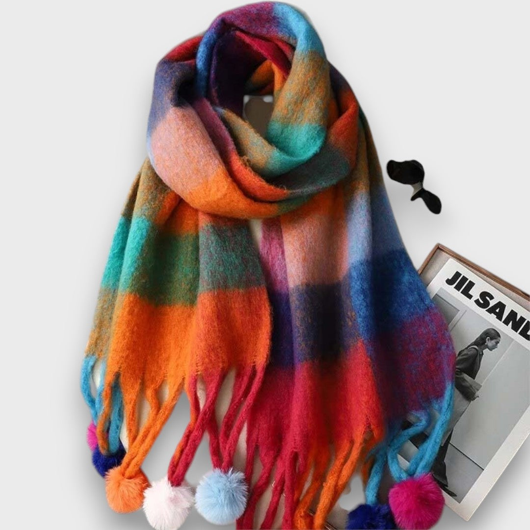 Renette – Cozy Multicolor Plaid Winter Scarf