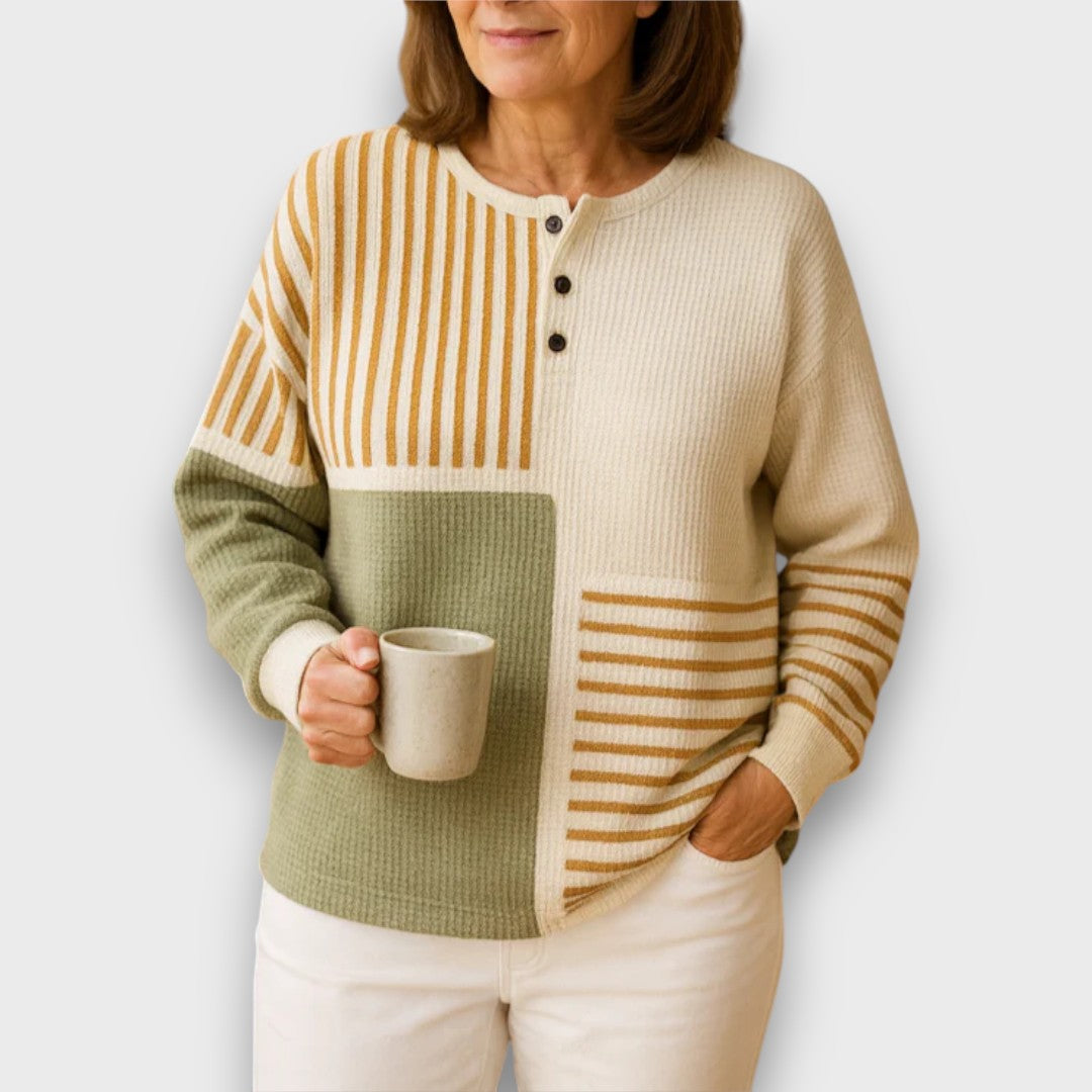 Lirene – Cozy Geometric Knit Top