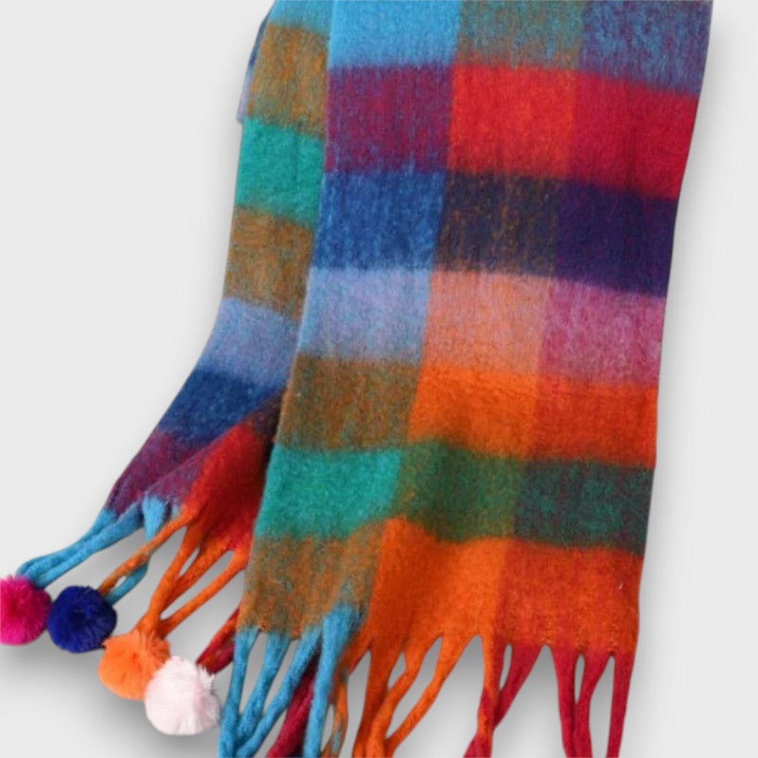 Renette – Cozy Multicolor Plaid Winter Scarf